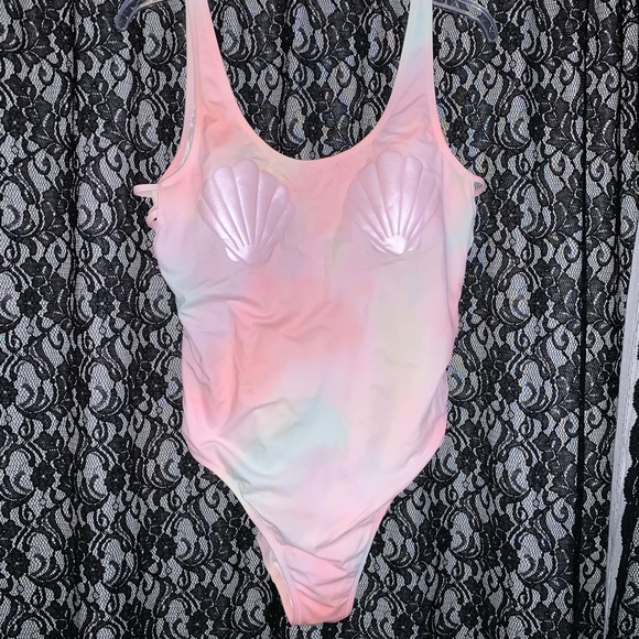 pink mermaid bathing suit